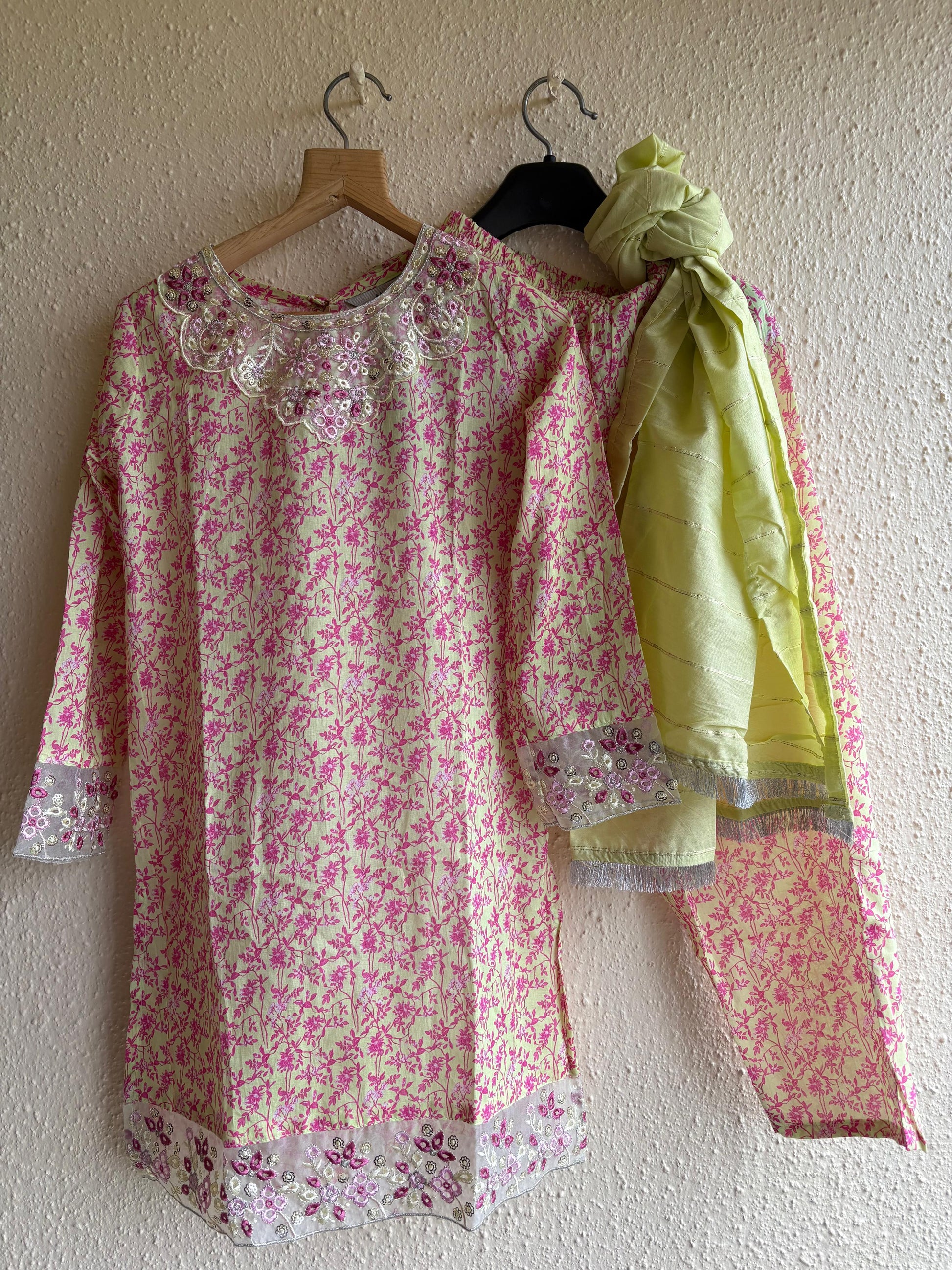 Lemon Glow Printed Suit